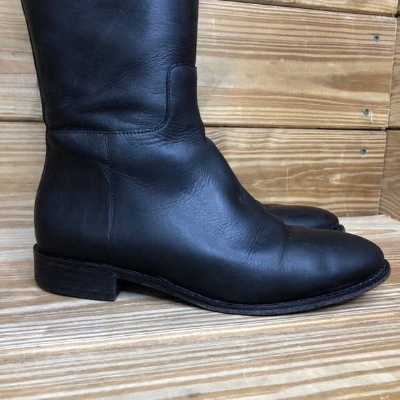 Cole Haan Grand OS Tall Black Leather Riding Boots - Picture 2 of 10
